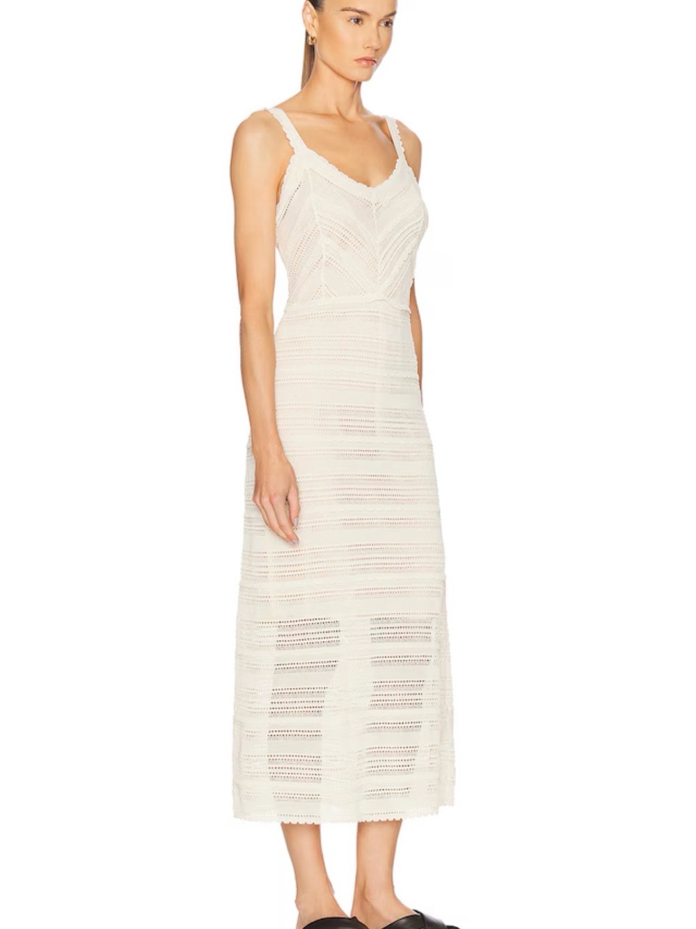 NWT Zimmermann Lucky Crochet Knit Midi Dress Cream Size 1 Small-Authentic $795 - Picture 2 of 16